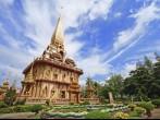 WAT CHAITHARAM or Wat Chalong TEMPLE in Phuket thailand 