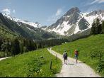 hikers in the Alps, France (Tour du Mont Blanc)