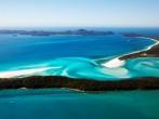 Whitehaven Beach aerial view Whitsunday Islands 