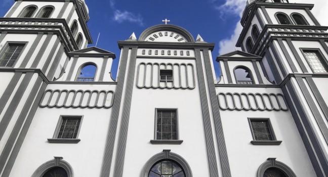 Church of Suyapa at Tegucigalpa, Honduras. Basilica of the Virgin of Suyapa, built in 1954.